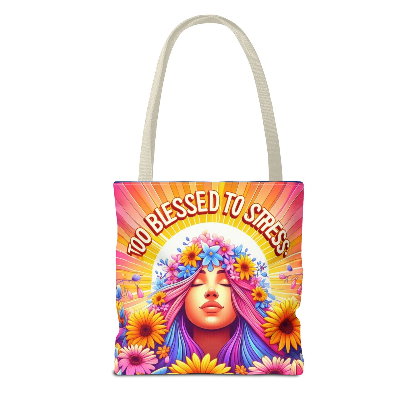 Graphic Too Blessed To Stress Style Tote Bag