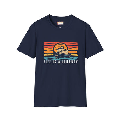Graphic Retro Vintage Designed Ultimate "Life is A Journey" Comfort Unisex T-shirt