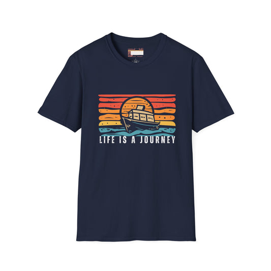 Graphic Retro Vintage Designed Ultimate "Life is A Journey" Comfort Unisex T-shirt