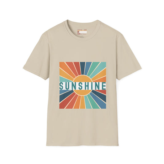 Retro Sunshine Tees, Hiking Summer Designed Comfort T-shirt