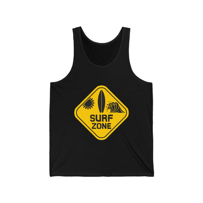 Beach Lovers Ultimate Comfort Styled Funny Unisex Surf Zone Summer Tank Top