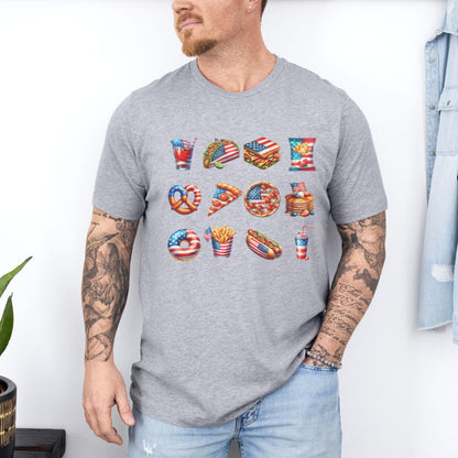 American Independence July 4th Food Items Ultimate Comfort Unisex Funny T-shirt