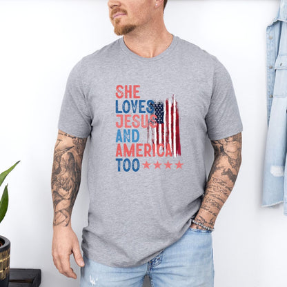 Christian American Ultimate Comfort Unisex Independent day July 4th T-shirt