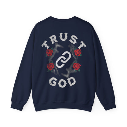 Graphic Trust God Designed Minimalist Unisex Crewneck Sweatshirt