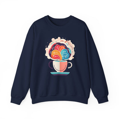 Graphic Designed Minimalist Unisex Coffee Genuis Crewneck Sweatshirt