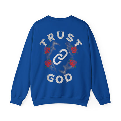Graphic Trust God Designed Minimalist Unisex Crewneck Sweatshirt