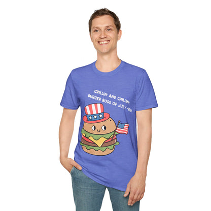 Grilling and Chilling, Burger Boss of July 4th Ultimate Comfort Unisex T-shirt