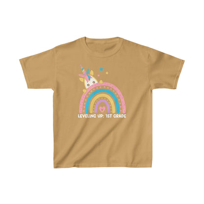 Leveling Up To First Grade Ultimate Comfort Unisex Kids T-Shirts