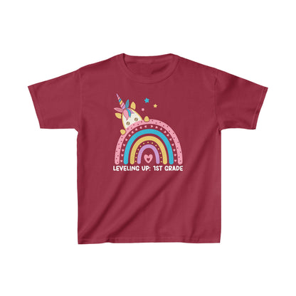 Leveling Up To First Grade Ultimate Comfort Unisex Kids T-Shirts