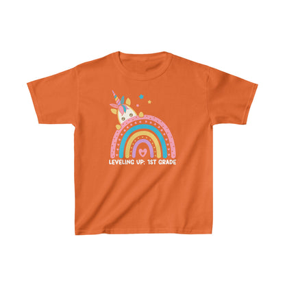 Leveling Up To First Grade Ultimate Comfort Unisex Kids T-Shirts