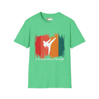 Graphic Karate Taekwondo Fighter Unisex Minimalist Comfort T-shirt