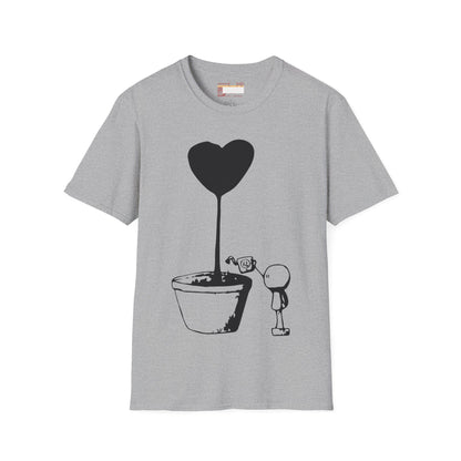 Love Grows Valentines day Lovers Cute Graphic Comfort Unisex T-shirt