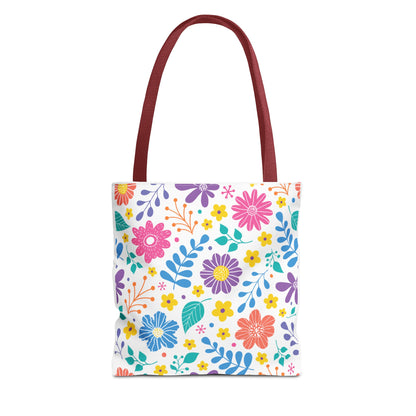 Summer Graphic Wild Flower Tote Bag