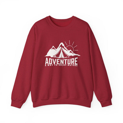 Graphic Designed Minimalist Unisex Adventure Crewneck Sweatshirt