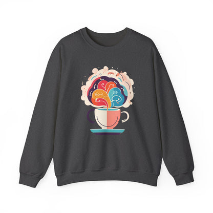 Graphic Designed Minimalist Unisex Coffee Genuis Crewneck Sweatshirt