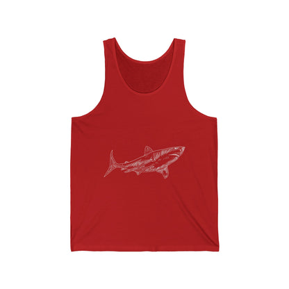 Beach Ultimate Comfort Styled Shark Unisex Summer Tank Top