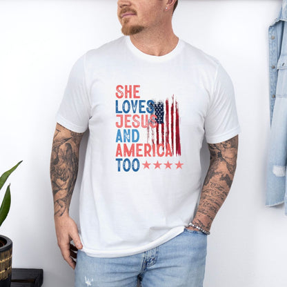 Christian American Ultimate Comfort Unisex Independent day July 4th T-shirt