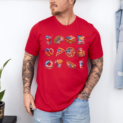 American Independence July 4th Food Items Ultimate Comfort Unisex Funny T-shirt