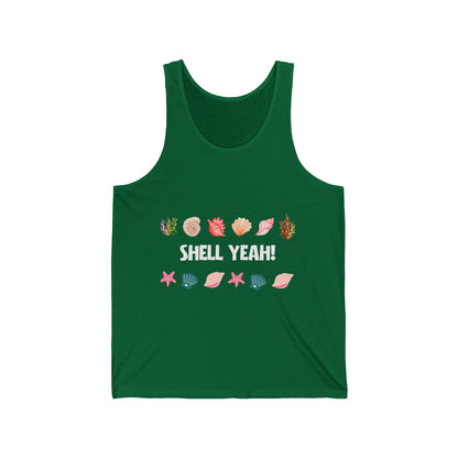 "Shell Yeah" Beach Lovers Ultimate Comfort Styled Unisex Summer Tank Top