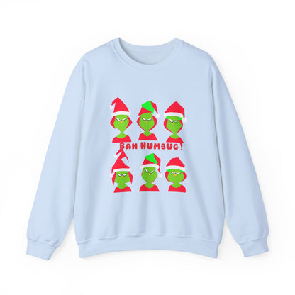 Graphic Designed Holiday Christmas Grinch Mode Crewneck Sweatshirt