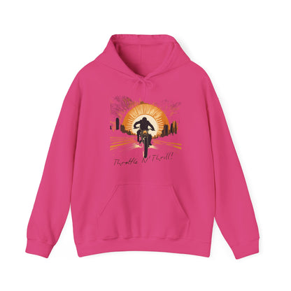 Graphic Unisex Heavy Blend Throttle and Thrill Bikers Graphic Hoodie