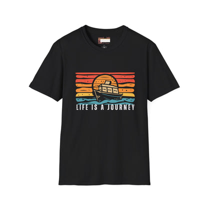 Graphic Retro Vintage Designed Ultimate "Life is A Journey" Comfort Unisex T-shirt