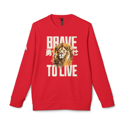 DTG adidas® Unisex Fleece Crewneck Brave To Live Sweatshirt