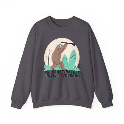 Graphic Designed Minimalist Unisex Procrastinator Crewneck Sweatshirt