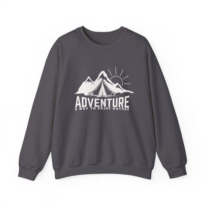 Graphic Designed Minimalist Unisex Adventure Crewneck Sweatshirt