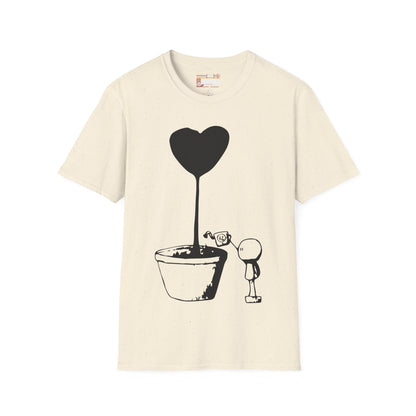 Love Grows Valentines day Lovers Cute Graphic Comfort Unisex T-shirt