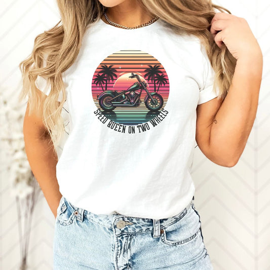 Speed Queen On Two Wheels Ultimate Comfort Styled Graphic T-shirt