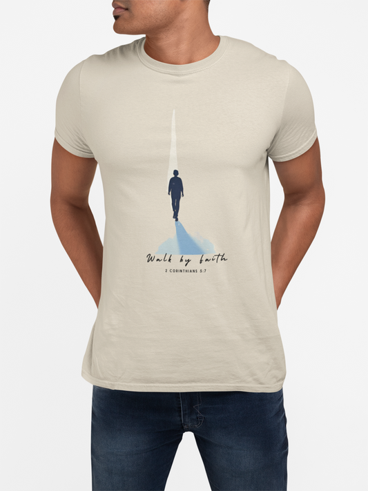 Christian Gospel Unisex Walk By Faith Bible Verse T-Shirt,