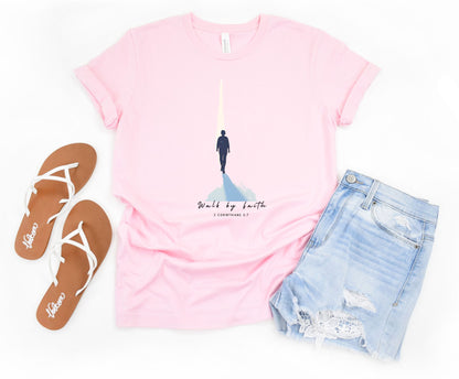 Christian Gospel Unisex Walk By Faith Bible Verse T-Shirt,