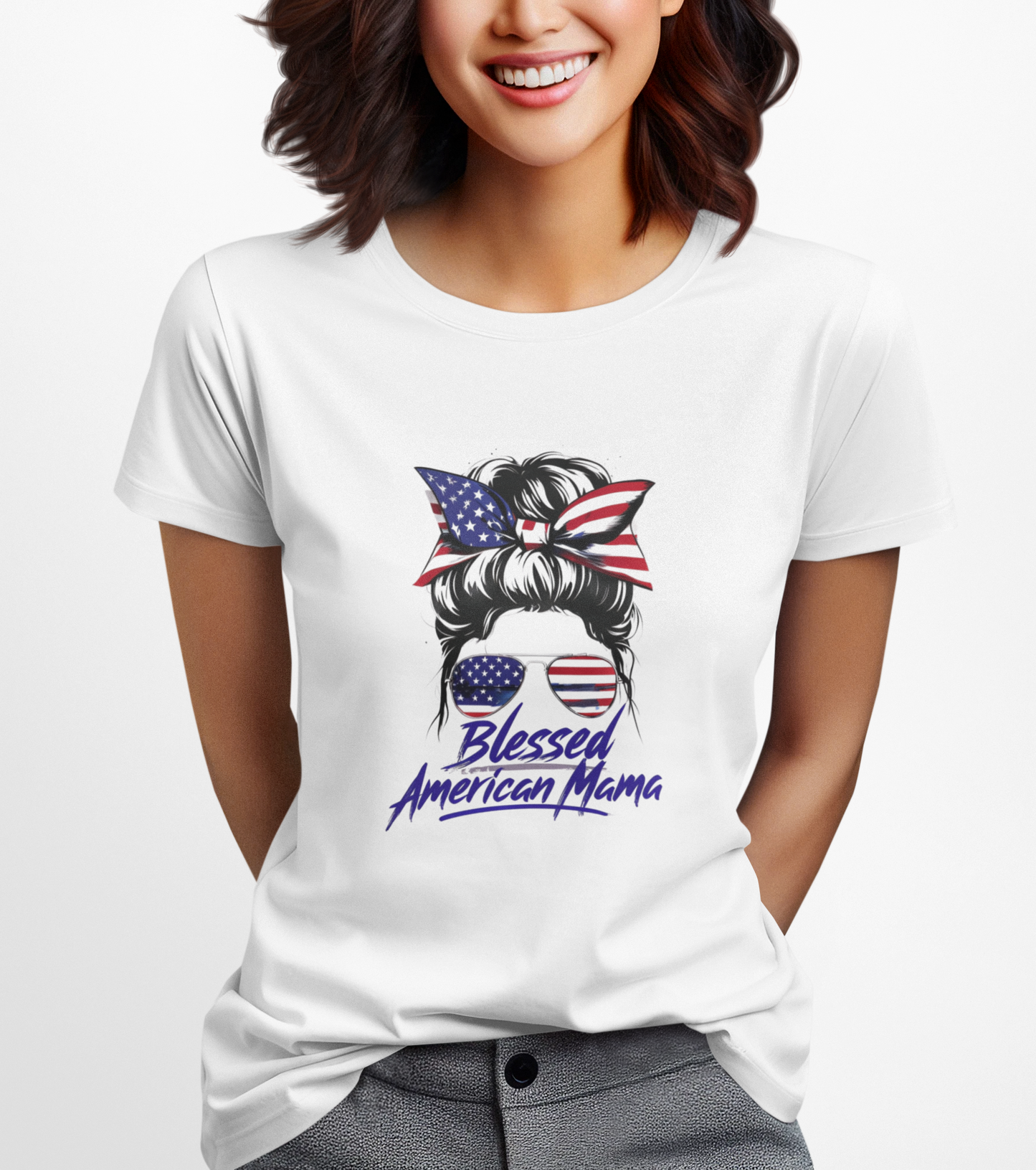 Blessed American Mama T-Shirt