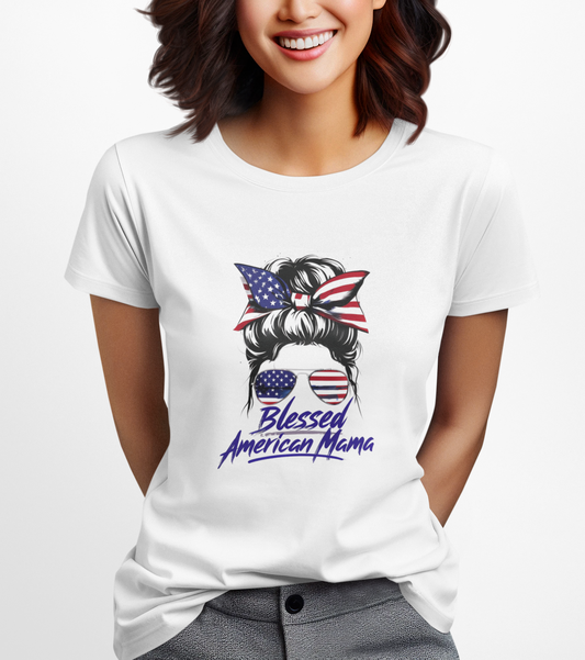 Blessed American Mama T-Shirt