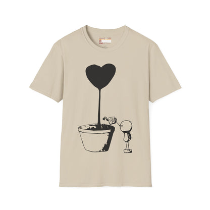 Love Grows Valentines day Lovers Cute Graphic Comfort Unisex T-shirt