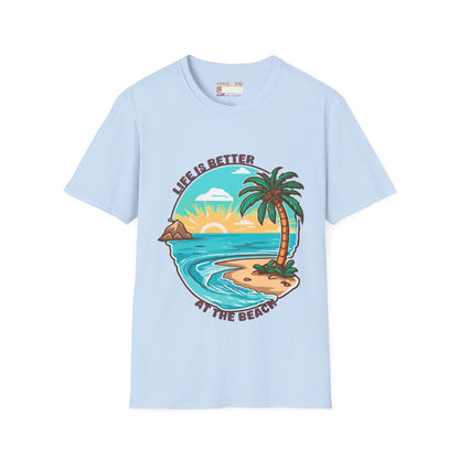 Lives Is Better At The Beach Summer Graphic Comfort Unisex T-shirt