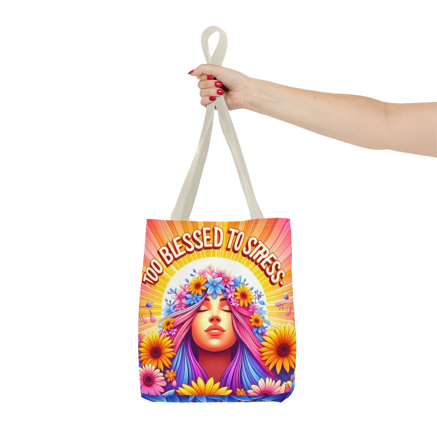 Graphic Too Blessed To Stress Style Tote Bag