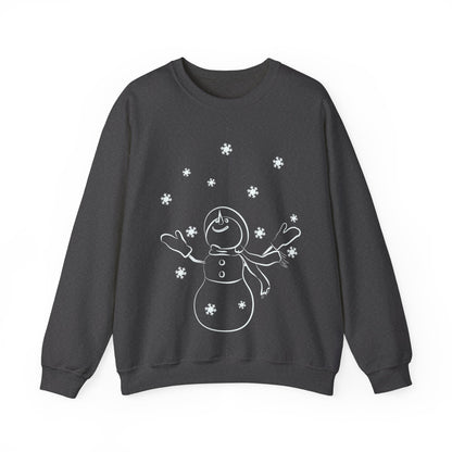 Graphic Designed Holiday Love Christmas Snowman Holiday Theme Unisex Crewneck Sweatshirt