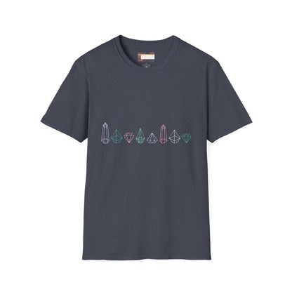 Graphic Designed Comfort Minimalist Precious Stones T-shirt