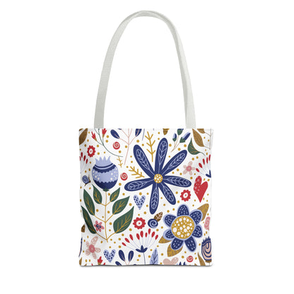 Summer Graphic Wild Flower Tote Bag