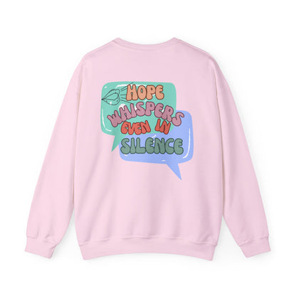 Graphic Designed Minimalist  Hope Whispers Crewneck Sweatshirt