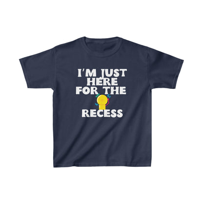 Graphic Kids Here For The Recess Designed Print T-shirts
