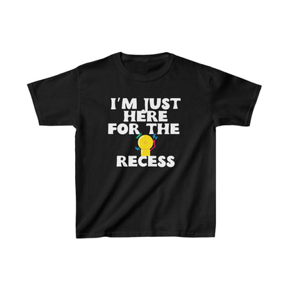 Graphic Kids Here For The Recess Designed Print T-shirts