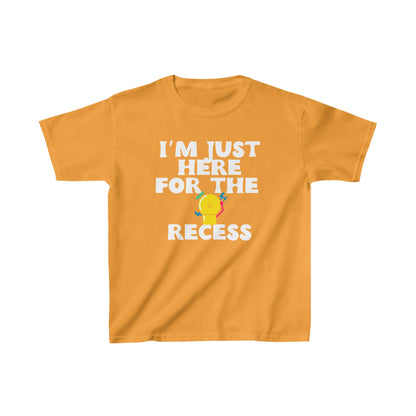 Graphic Kids Here For The Recess Designed Print T-shirts