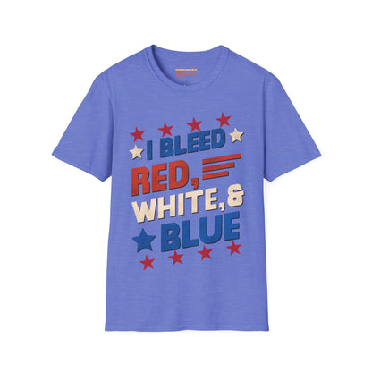 July 4th Independence Day Red, Blue And White Ultimate Comfort Unisex T-shirt