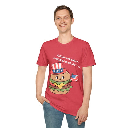 Grilling and Chilling, Burger Boss of July 4th Ultimate Comfort Unisex T-shirt