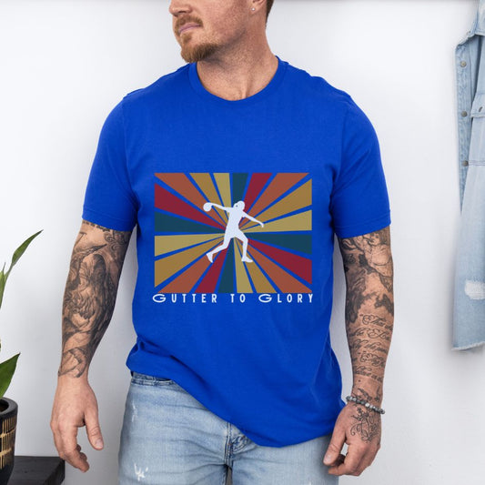 Retro Bowling Champion Bowling King Gutter To Glory Graphic Comfort Unisex T-shirt