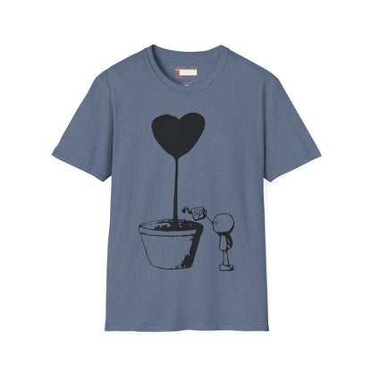 Love Grows Valentines day Lovers Cute Graphic Comfort Unisex T-shirt