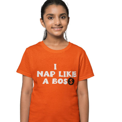 Designed I Nap Like A Boss Graphic Print T-shirts